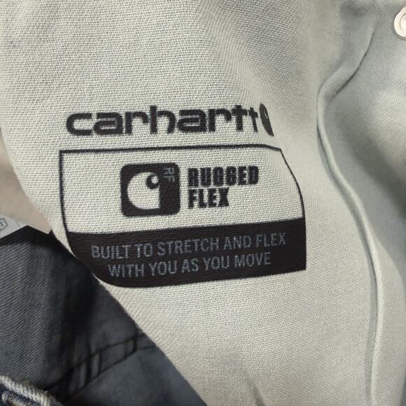 NWOT Carhartt Rugged Flex Relaxed Fit Light Wash Stretch Denim Jeans Mens 32x34 - Picture 9 of 10